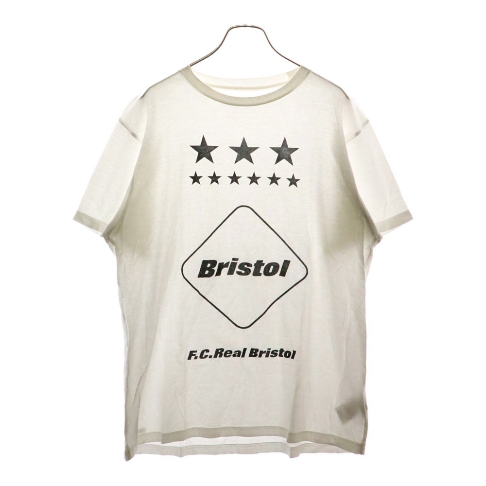 F.C.R.B./F.C.Real Bristol/FCRB(エフシーアールビー/エフシーレアルブリストル) 16AW EMBLEM TEE フロントスター エンブレムロゴプリントTシャツ 半袖クルーネックカットソー ホワイト FCRB-167048