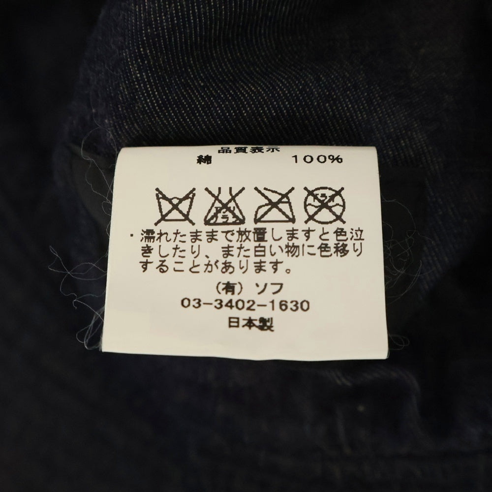 F.C.R.B./F.C.Real Bristol/FCRB(エフシーアールビー/エフシーレアルブリストル) ロゴ刺繍 デニムバケットハット 帽子 インディゴ FCRB-160037