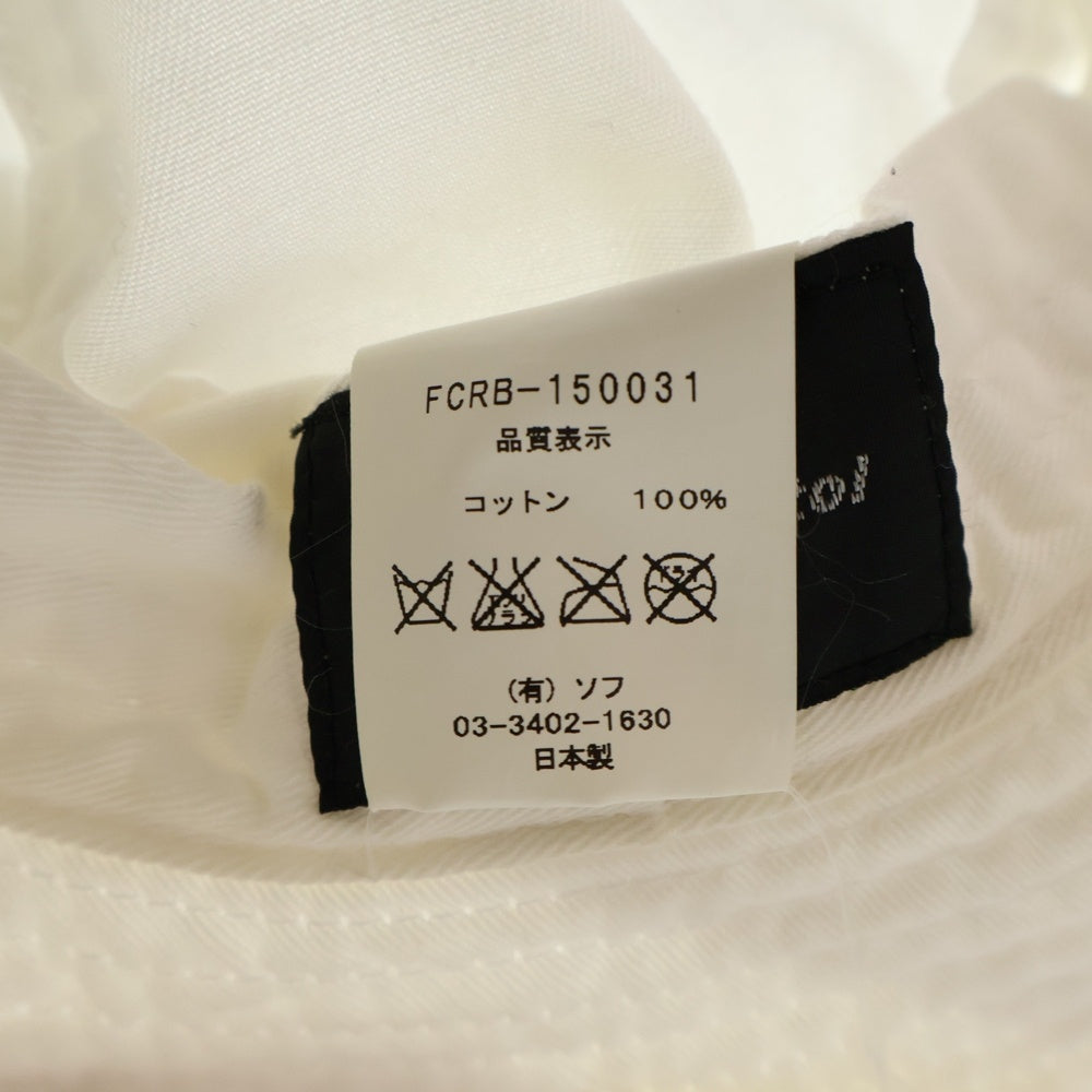 F.C.R.B./F.C.Real Bristol/FCRB(エフシーアールビー/エフシーレアルブリストル) ロゴ刺繍 コットンバケットハット 帽子 ホワイト FCRB-150031