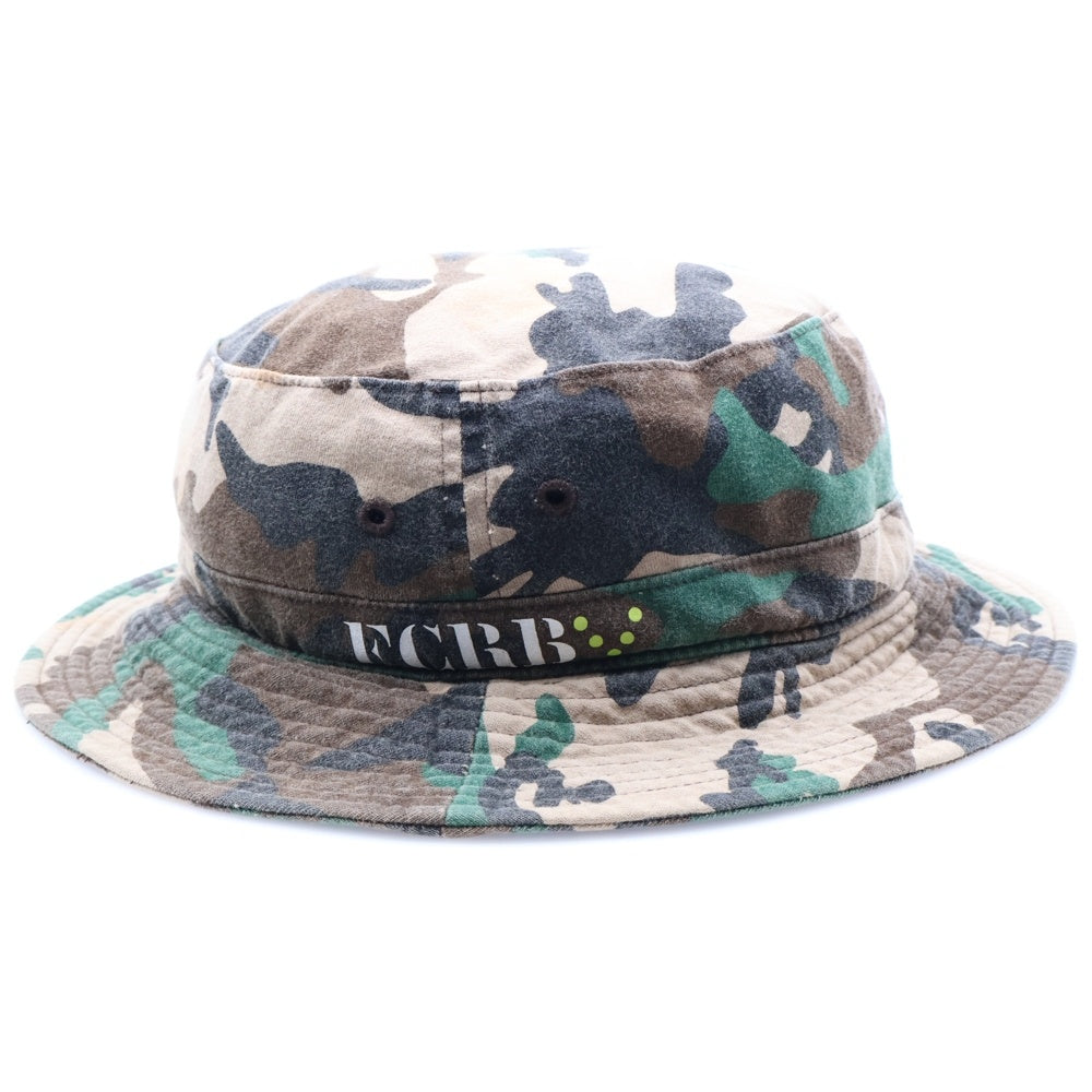 F.C.R.B./F.C.Real Bristol/FCRB(エフシーアールビー/エフシーレアルブリストル) ×NIKE ナイキ ロゴ刺繍 カモ柄 コットンバケットハット 帽子 グリーン/ブラウン 243829