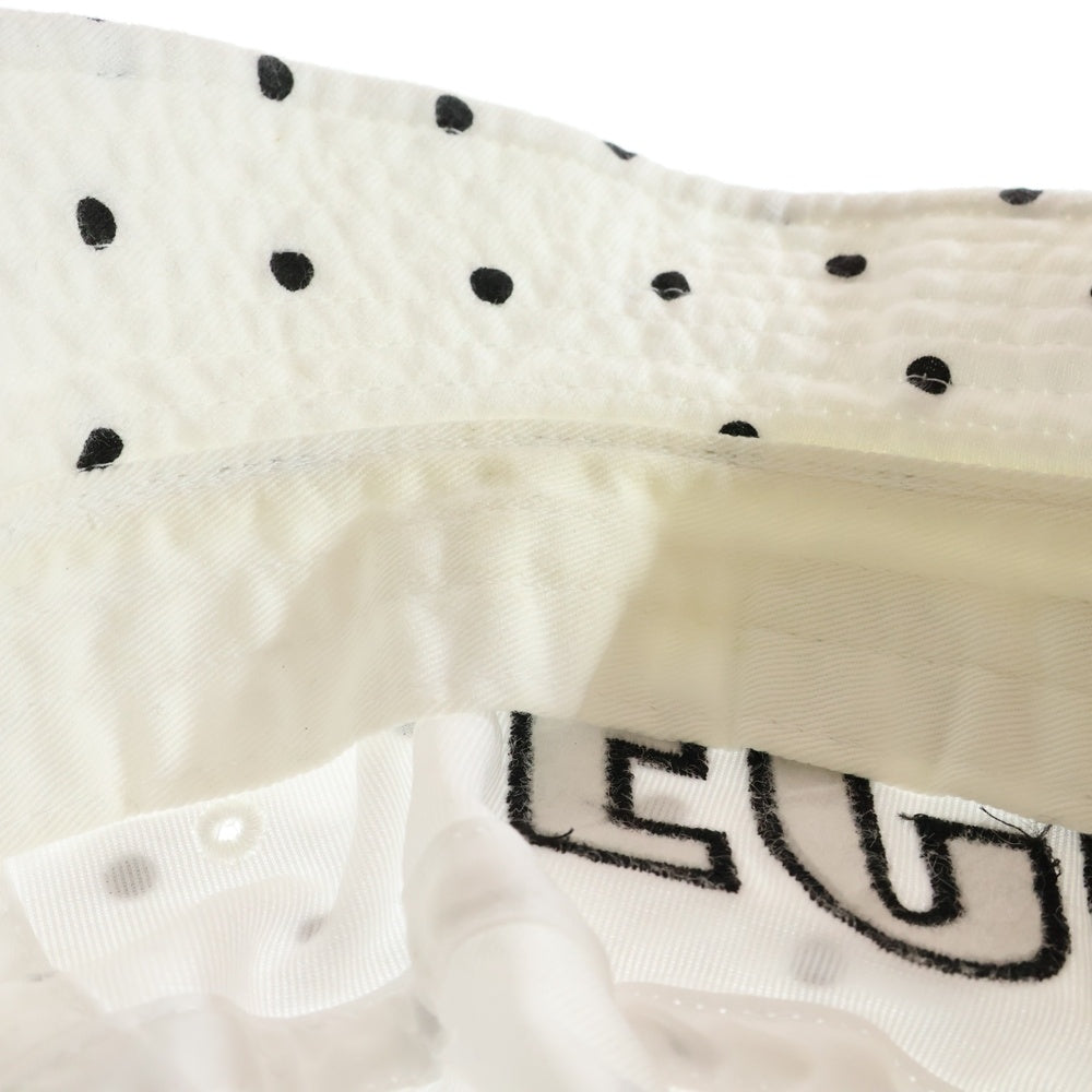 F.C.R.B./F.C.Real Bristol/FCRB(エフシーアールビー/エフシーレアルブリストル) 15AW DOT HAT ロゴ刺繍 ドット柄 コットンバケットハット 帽子 ホワイト FCRB-156027