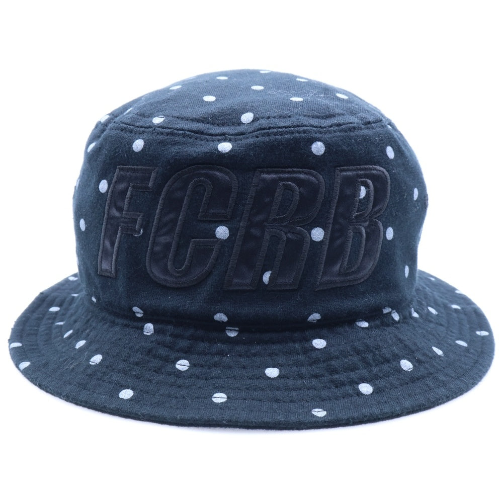 F.C.R.B./F.C.Real Bristol/FCRB(エフシーアールビー/エフシーレアルブリストル) 15AW DOT HAT ロゴ刺繍 ドット柄 コットンバケットハット 帽子 ブラック FCRB-156027