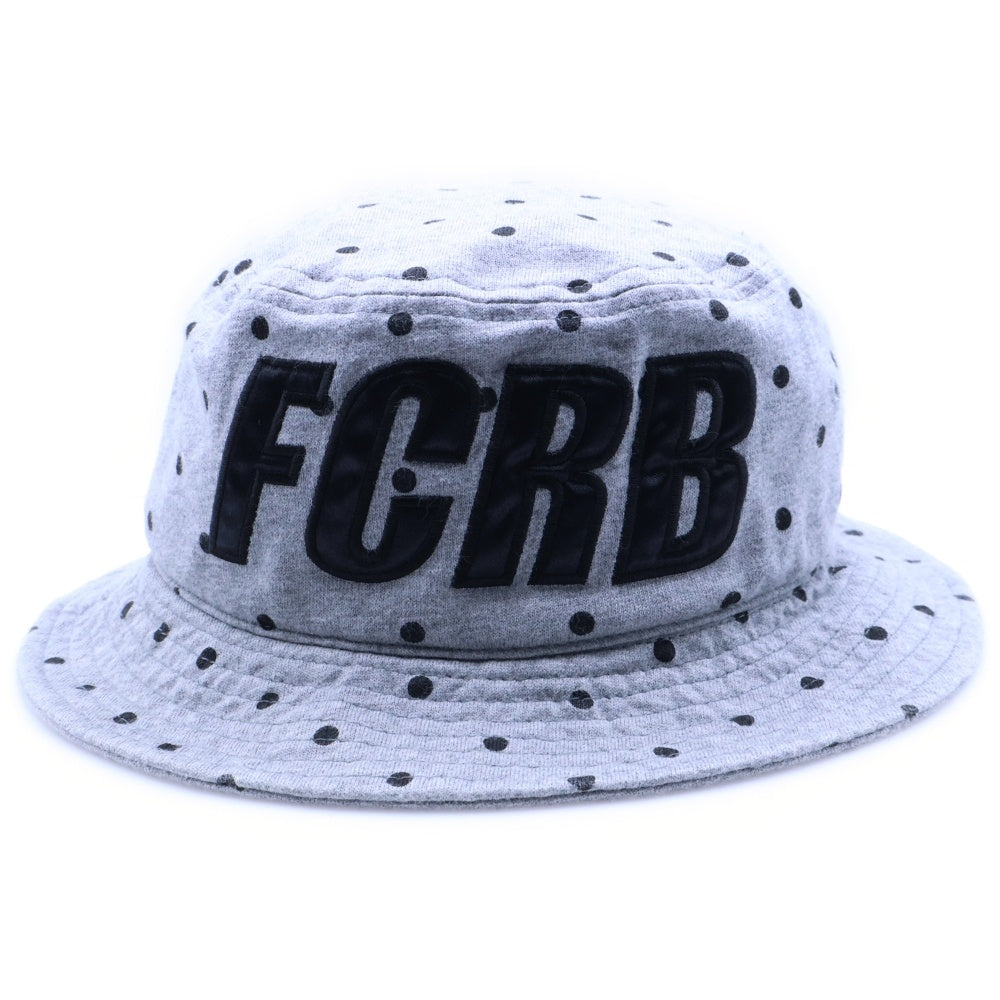 F.C.R.B./F.C.Real Bristol/FCRB(エフシーアールビー/エフシーレアルブリストル) 15AW DOT HAT ロゴ刺繍 ドット柄 コットンバケットハット 帽子 グレー FCRB-156027