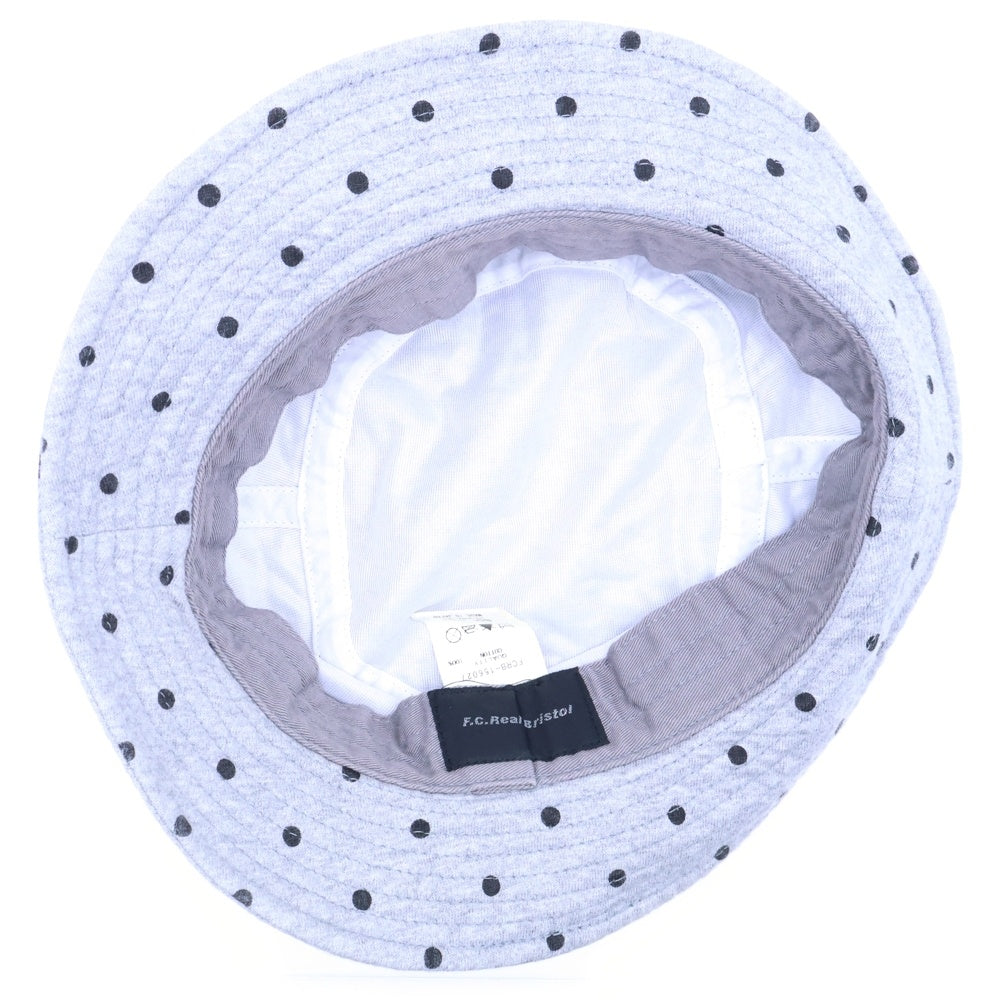 F.C.R.B./F.C.Real Bristol/FCRB(エフシーアールビー/エフシーレアルブリストル) 15AW DOT HAT ロゴ刺繍 ドット柄 コットンバケットハット 帽子 グレー FCRB-156027