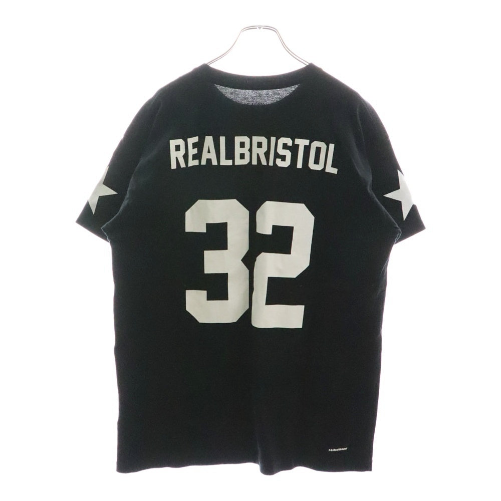 F.C.R.B./F.C.Real Bristol/FCRB(エフシーアールビー/エフシーレアルブリストル) 14AW NUMBERING TEE バックナンバリングプリントTシャツ 半袖クルーネックカットソー ブラック FCRB-145002
