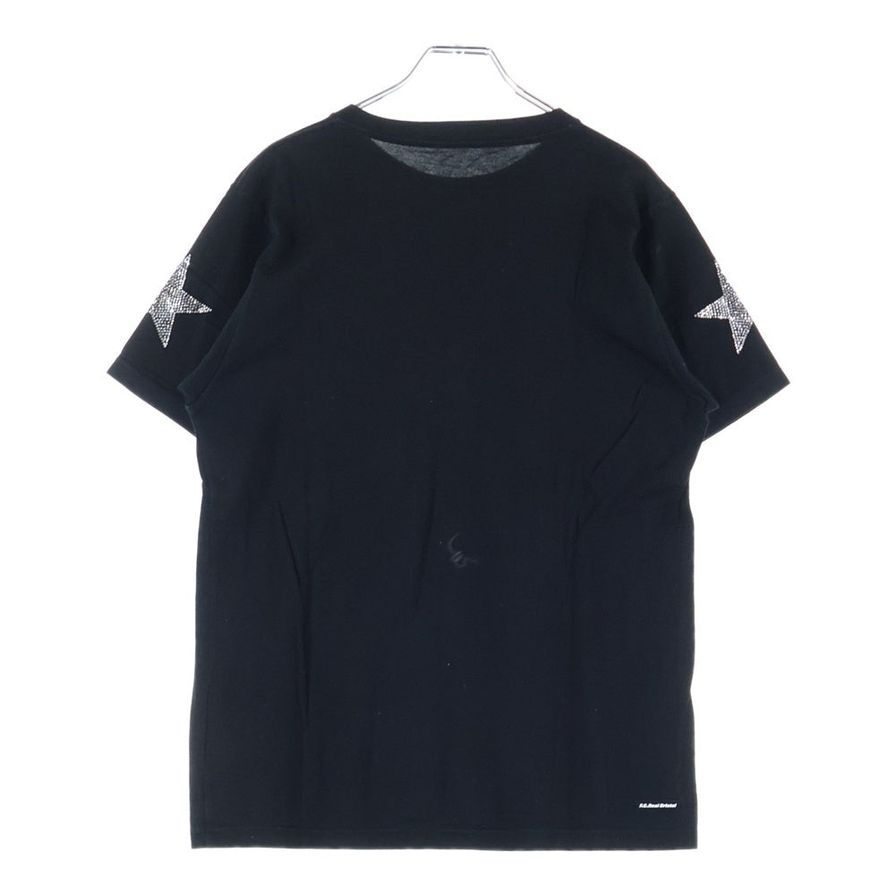 F.C.R.B./F.C.Real Bristol/FCRB(エフシーアールビー/エフシーレアルブリストル) ロゴラメ加工Tシャツ 半袖クルーネックカットソー ブラック FCRB-145011