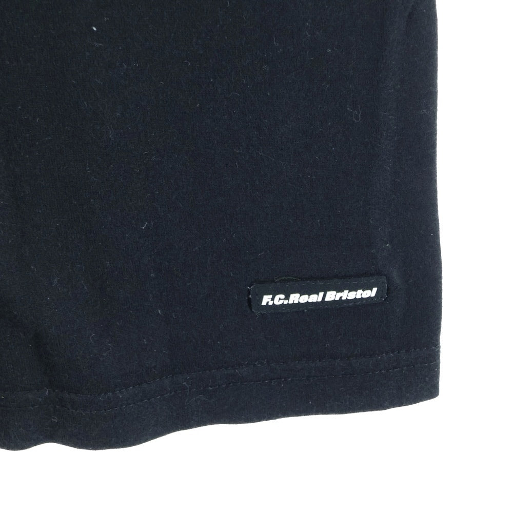 F.C.R.B./F.C.Real Bristol/FCRB(エフシーアールビー/エフシーレアルブリストル) ロゴラメ加工Tシャツ 半袖クルーネックカットソー ブラック FCRB-145011