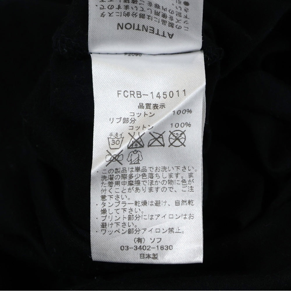 F.C.R.B./F.C.Real Bristol/FCRB(エフシーアールビー/エフシーレアルブリストル) ロゴラメ加工Tシャツ 半袖クルーネックカットソー ブラック FCRB-145011