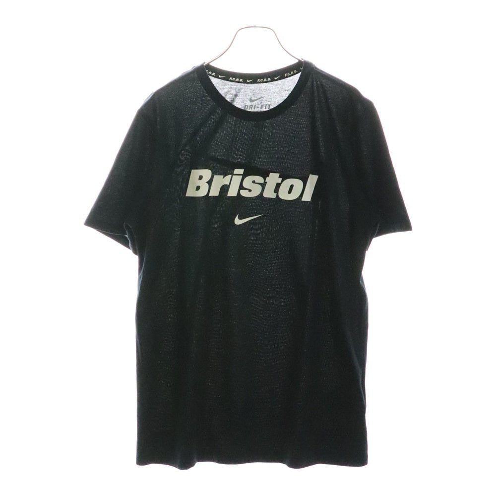 F.C.R.B./F.C.Real Bristol/FCRB(エフシーアールビー/エフシーレアルブリストル) 16SS ×NIKE DRI-FIT AUTENTIC SWOOTH TEE ナイキ ドライフィット フロントロゴプリント半袖Tシャツ 823131-010