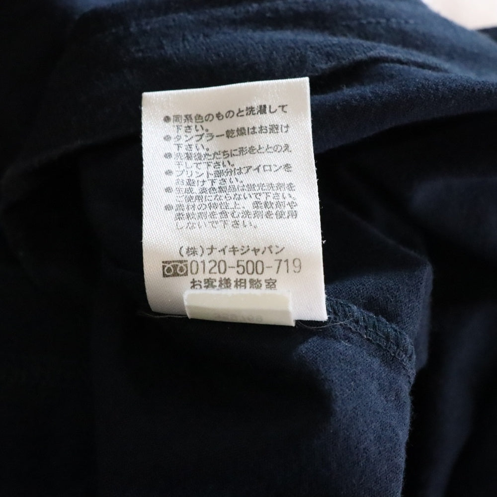 F.C.R.B./F.C.Real Bristol/FCRB(エフシーアールビー/エフシーレアルブリストル) ×NIKE ナイキ フロントスウッシュロゴプリントTシャツ 半袖クルーネックカットソー ネイビー 389769