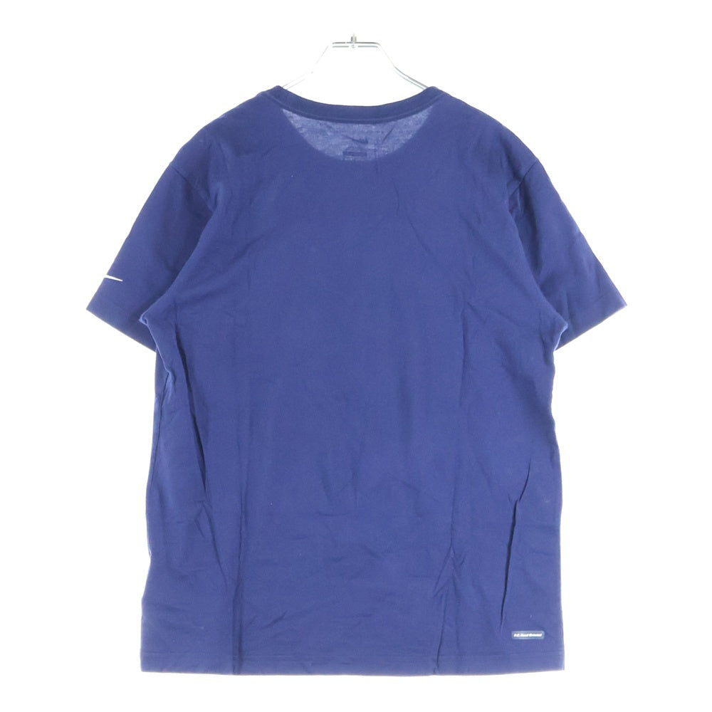 F.C.R.B./F.C.Real Bristol/FCRB(エフシーアールビー/エフシーレアルブリストル) ×NIKE ナイキ フロントロゴプリントTシャツ 半袖クルーネックカットソー ネイビー 640479-440