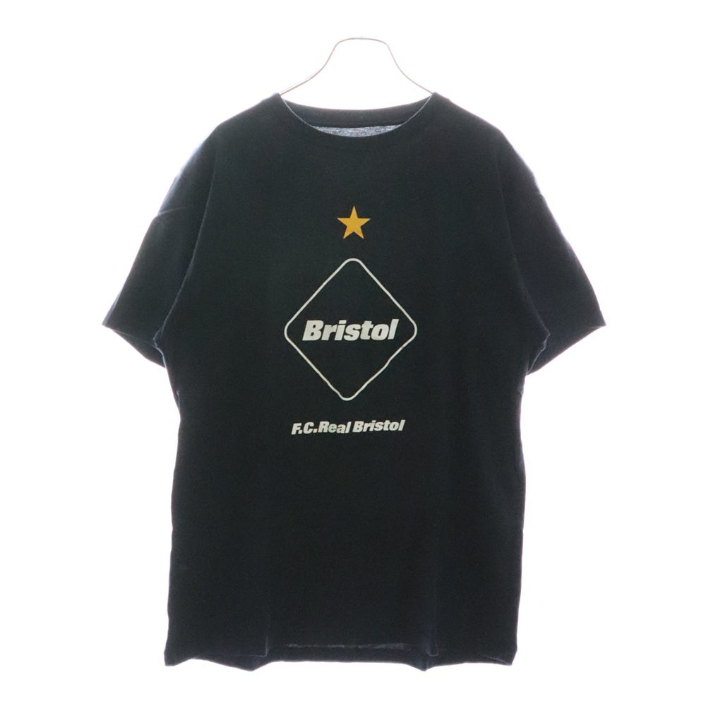 F.C.R.B./F.C.Real Bristol/FCRB(エフシーアールビー/エフシーレアルブリストル) 16SS EMBLEM TEE フロントエンブレムプリントTシャツ 半袖クルーネックカットソー ブラック FCRB-160025
