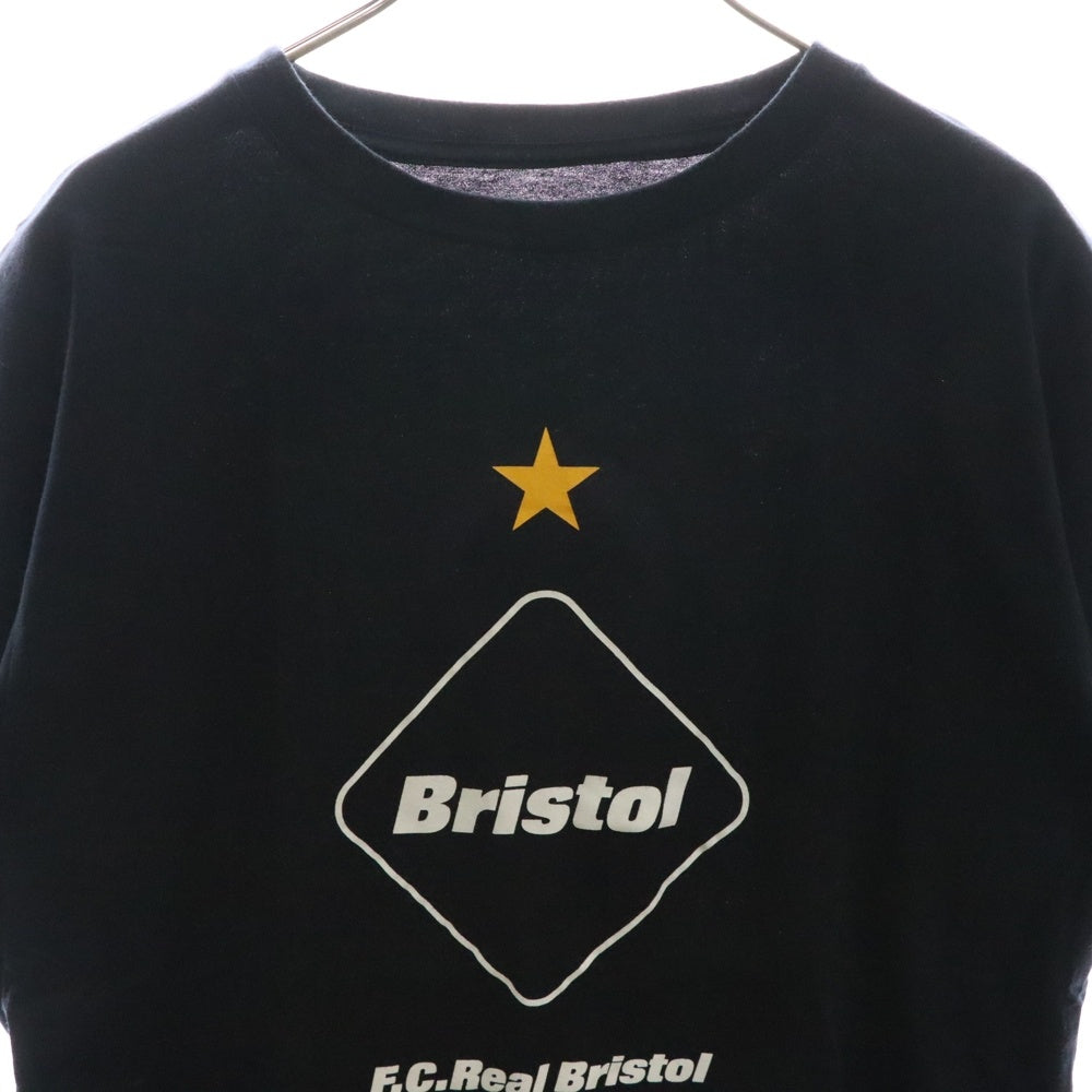 F.C.R.B./F.C.Real Bristol/FCRB(エフシーアールビー/エフシーレアルブリストル) 16SS EMBLEM TEE フロントエンブレムプリントTシャツ 半袖クルーネックカットソー ブラック FCRB-160025