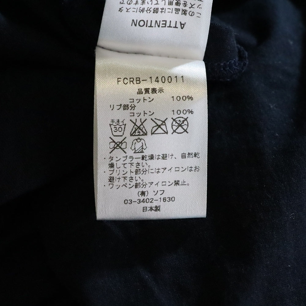 F.C.R.B./F.C.Real Bristol/FCRB(エフシーアールビー/エフシーレアルブリストル) フラントラメロゴTシャツ 半袖クルーネックカットソー ブラック FCRB-140011