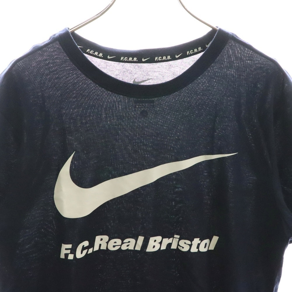 F.C.R.B./F.C.Real Bristol/FCRB(エフシーアールビー/エフシーレアルブリストル) 16SS ×NIKE DRI-FIT AUTENTIC SWOOTH TEE ナイキ ドライフィット フロントロゴプリント半袖Tシャツ 823130-450