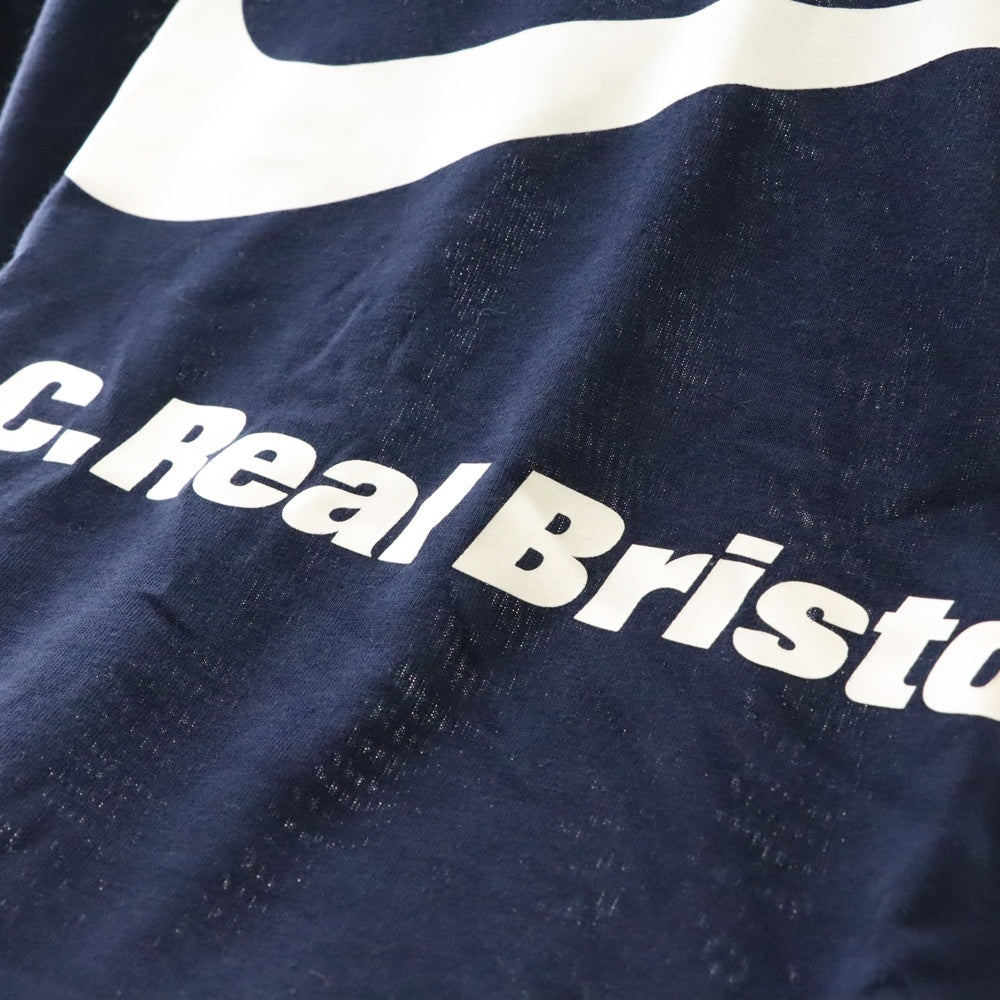 F.C.R.B./F.C.Real Bristol/FCRB(エフシーアールビー/エフシーレアルブリストル) 16SS ×NIKE DRI-FIT AUTENTIC SWOOTH TEE ナイキ ドライフィット フロントロゴプリント半袖Tシャツ 823130-450