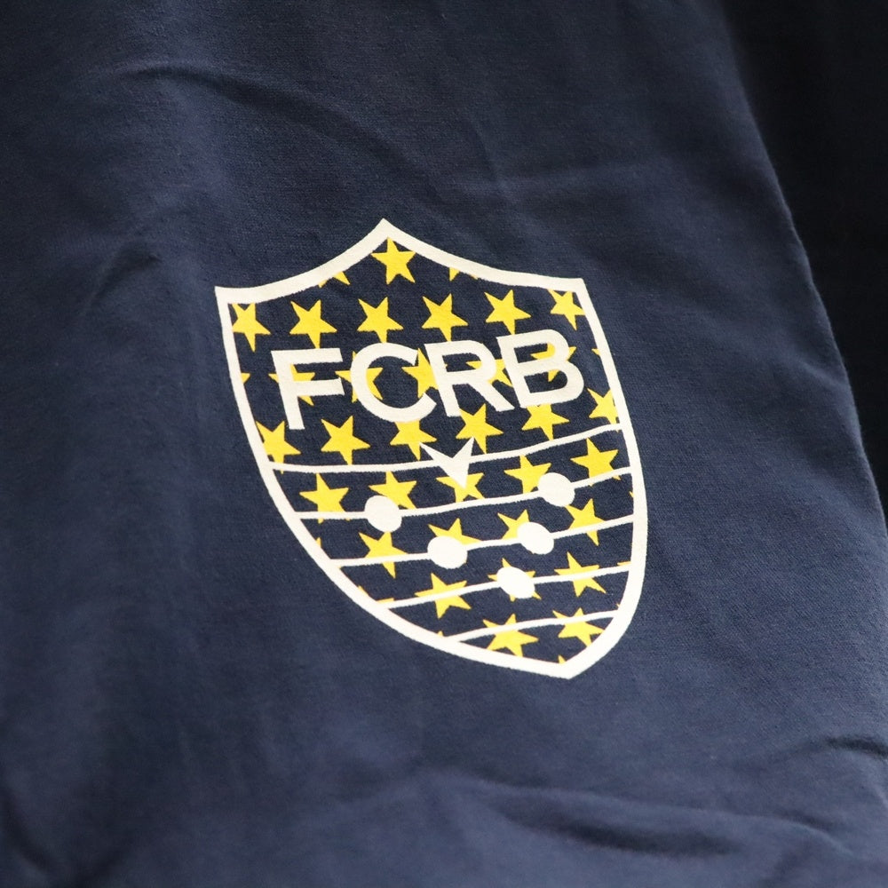 F.C.R.B./F.C.Real Bristol/FCRB(エフシーアールビー/エフシーレアルブリストル) ×NIKE ナイキ フロントエンブレムロゴプリントTシャツ 半袖クルーネックカットソー ネイビー 427715