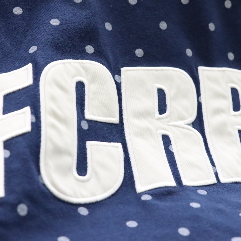 F.C.R.B./F.C.Real Bristol/FCRB(エフシーアールビー/エフシーレアルブリストル) 15AW DOT TEE ナイキ ドット柄 ロゴワッペン刺繍Tシャツ 半袖クルーネックカットソー ネイビー FCRB-156026