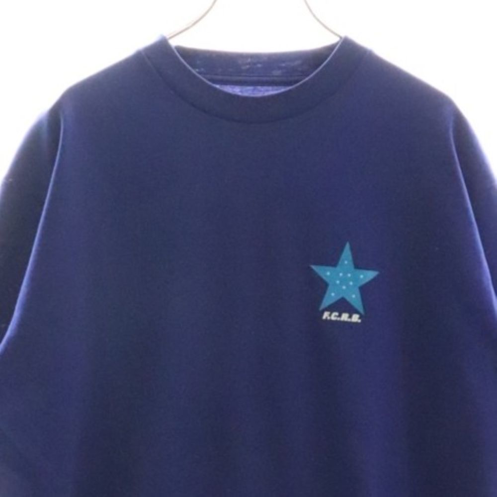 F.C.R.B./F.C.Real Bristol/FCRB(エフシーアールビー/エフシーレアルブリストル) ×NIKE ナイキ 胸スターロゴTシャツ 半袖クルーネックカットソー ブルー