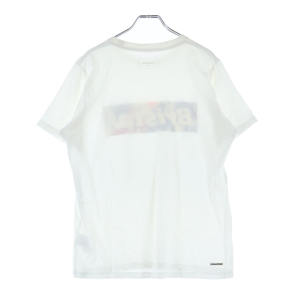 F.C.R.B./F.C.Real Bristol/FCRB(エフシーアールビー/エフシーレアルブリストル) 15SS SPLATTER BOX LOGO TEE スプラッターロゴプリントTシャツ 半袖クルーネックカットソー ホワイト FCRB-156000