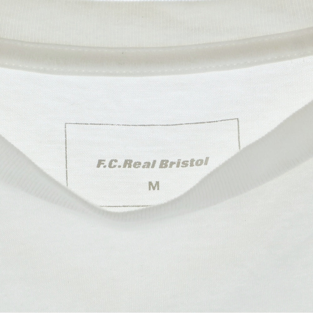 F.C.R.B./F.C.Real Bristol/FCRB(エフシーアールビー/エフシーレアルブリストル) 15SS SPLATTER BOX LOGO TEE スプラッターロゴプリントTシャツ 半袖クルーネックカットソー ホワイト FCRB-156000
