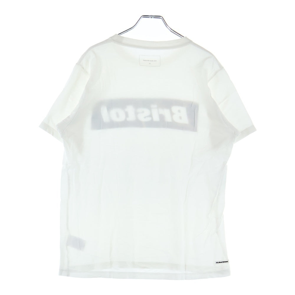 F.C.R.B./F.C.Real Bristol/FCRB(エフシーアールビー/エフシーレアルブリストル) 14SS CAMOUFLAGE BOX LOGO TEE カモフラ柄 ボックスロゴTシャツ 半袖クルーネックカットソー ホワイト FCRB-140012