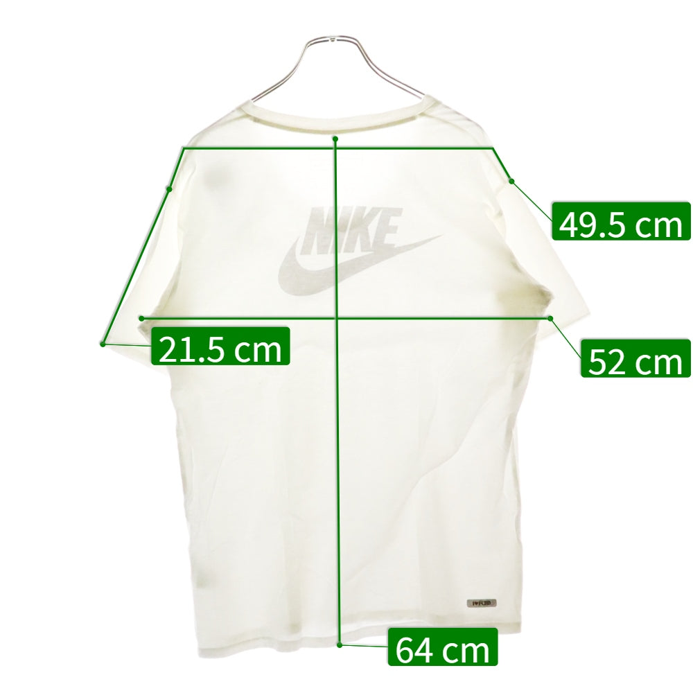 F.C.R.B./F.C.Real Bristol/FCRB(エフシーアールビー/エフシーレアルブリストル) ×NIKE ナイキ 胸スカルプリントTシャツ 半袖Vネックカットソー ホワイト 243713