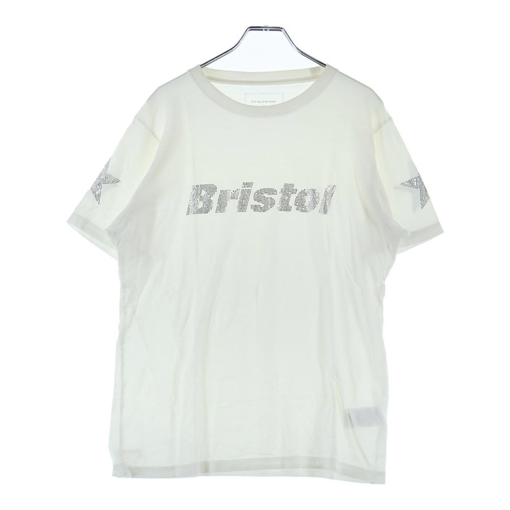 F.C.R.B./F.C.Real Bristol/FCRB(エフシーアールビー/エフシーレアルブリストル) フロントラメロゴTシャツ 半袖クルーネックカットソー ホワイト FCRB-145010