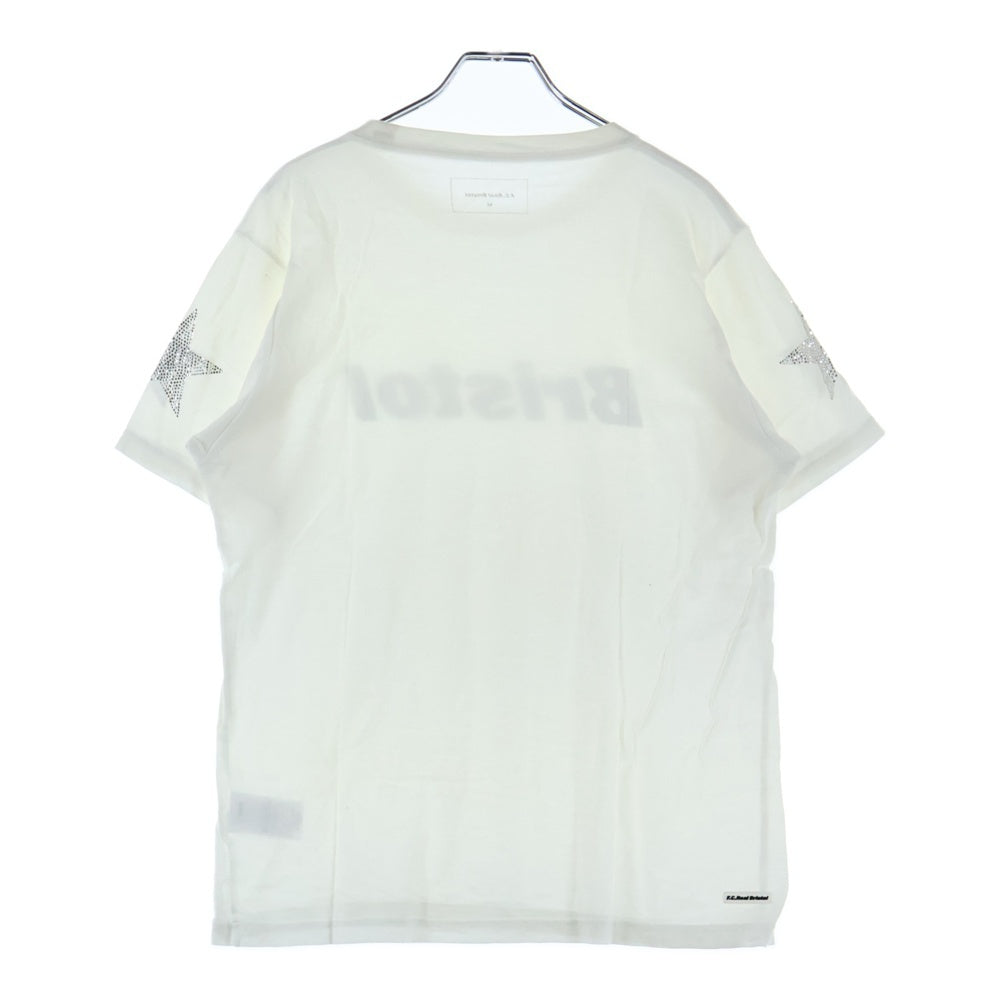 F.C.R.B./F.C.Real Bristol/FCRB(エフシーアールビー/エフシーレアルブリストル) フロントラメロゴTシャツ 半袖クルーネックカットソー ホワイト FCRB-145010