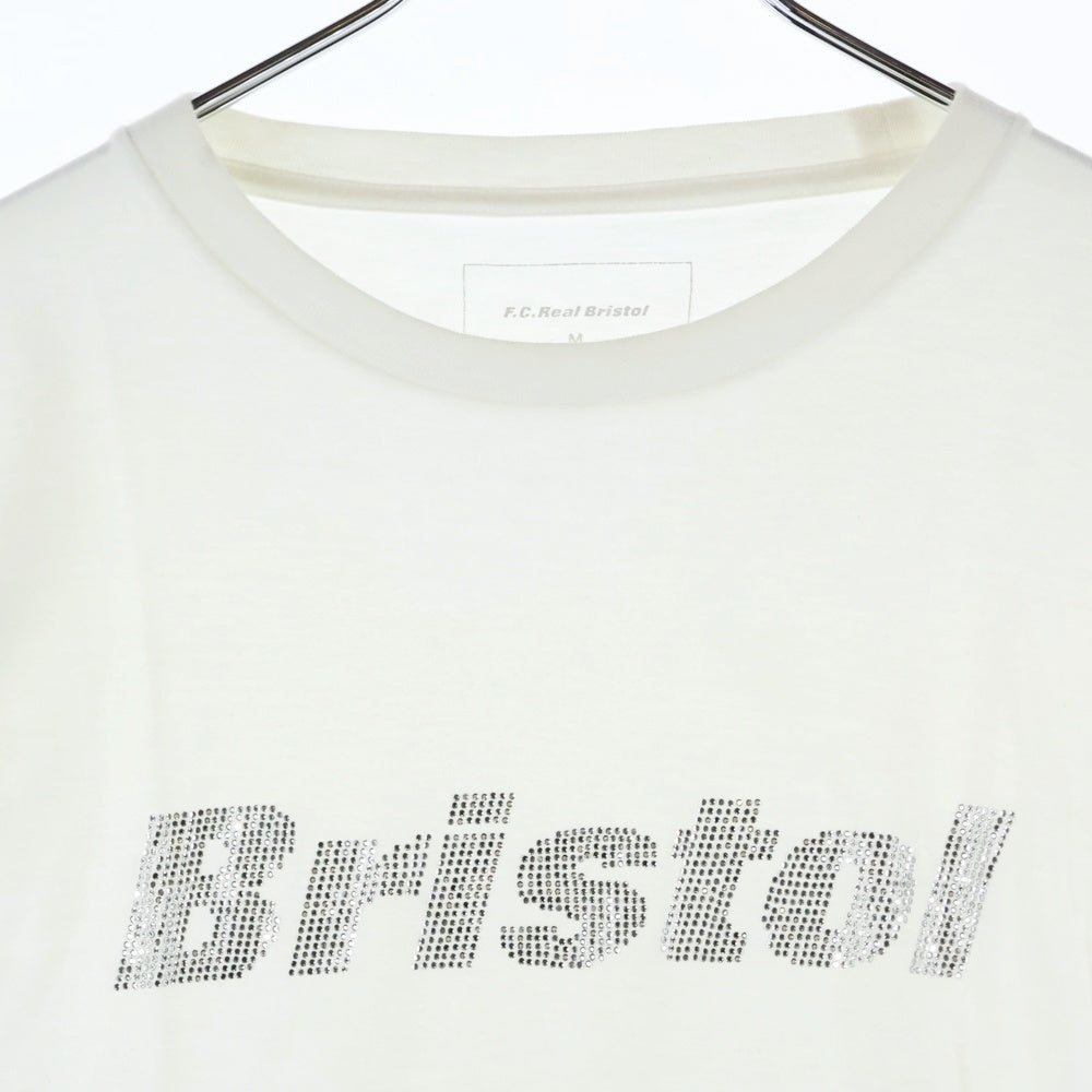 F.C.R.B./F.C.Real Bristol/FCRB(エフシーアールビー/エフシーレアルブリストル) フロントラメロゴTシャツ 半袖クルーネックカットソー ホワイト FCRB-145010