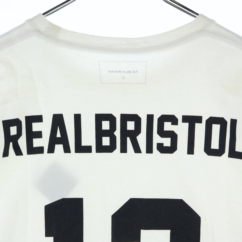 F.C.R.B./F.C.Real Bristol/FCRB(エフシーアールビー/エフシーレアルブリストル) 14AW NUMBERING TEE バックナンバリングプリントTシャツ 半袖クルーネックカットソー ホワイト FCRB-145002
