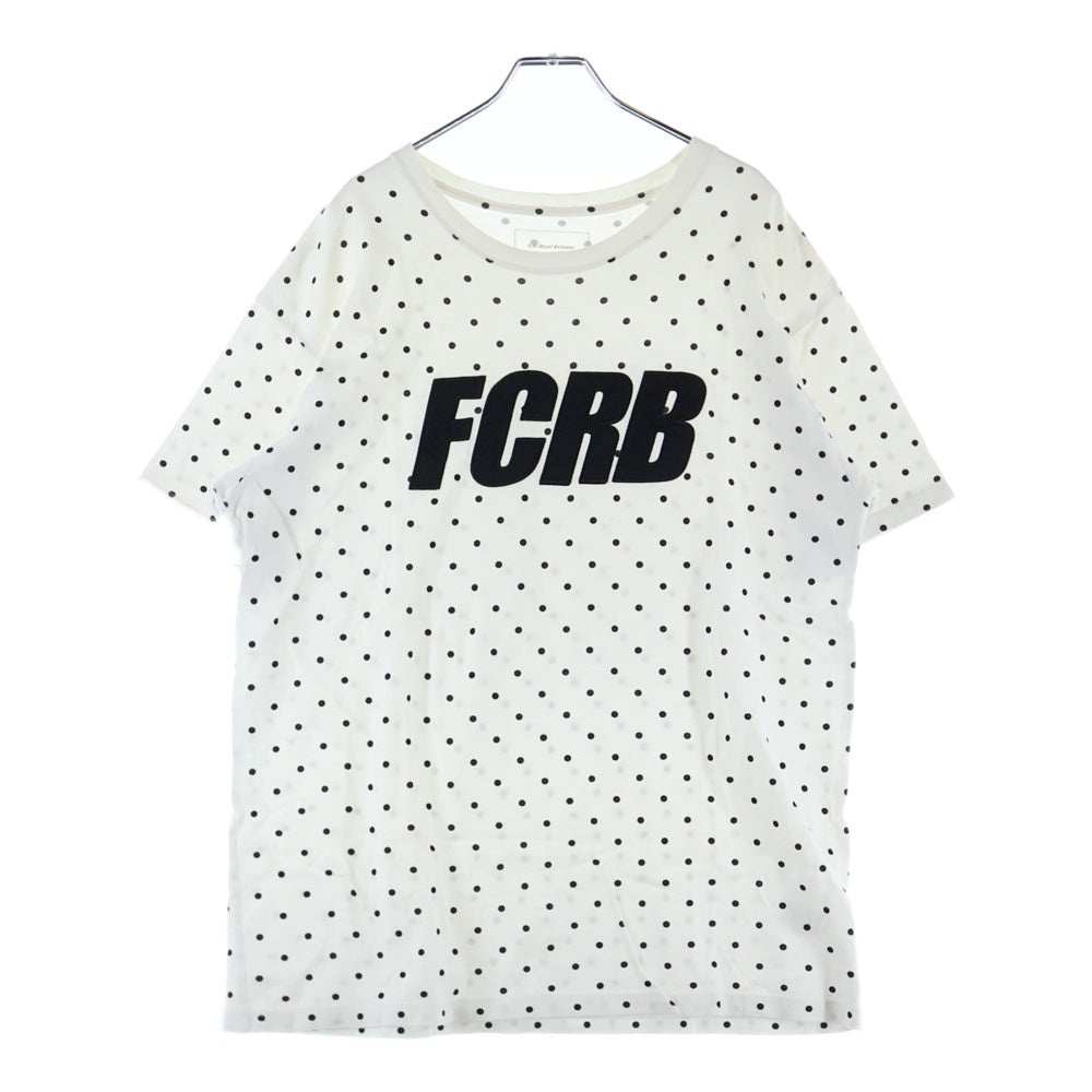 F.C.R.B./F.C.Real Bristol/FCRB(エフシーアールビー/エフシーレアルブリストル) 15AW DOT TEE ナイキ ドット柄 ロゴワッペン刺繍Tシャツ 半袖クルーネックカットソー ホワイト FCRB-156026