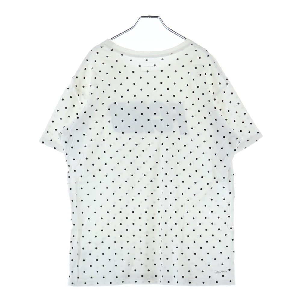 F.C.R.B./F.C.Real Bristol/FCRB(エフシーアールビー/エフシーレアルブリストル) 15AW DOT TEE ナイキ ドット柄 ロゴワッペン刺繍Tシャツ 半袖クルーネックカットソー ホワイト FCRB-156026