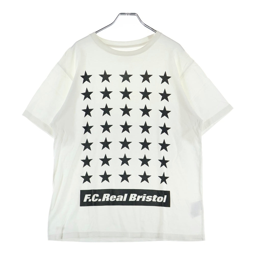 F.C.R.B./F.C.Real Bristol/FCRB(エフシーアールビー/エフシーレアルブリストル) STAR PRINT TEE スタープリントTシャツ 半袖クルーネックカットソー ホワイト FCRB-160030