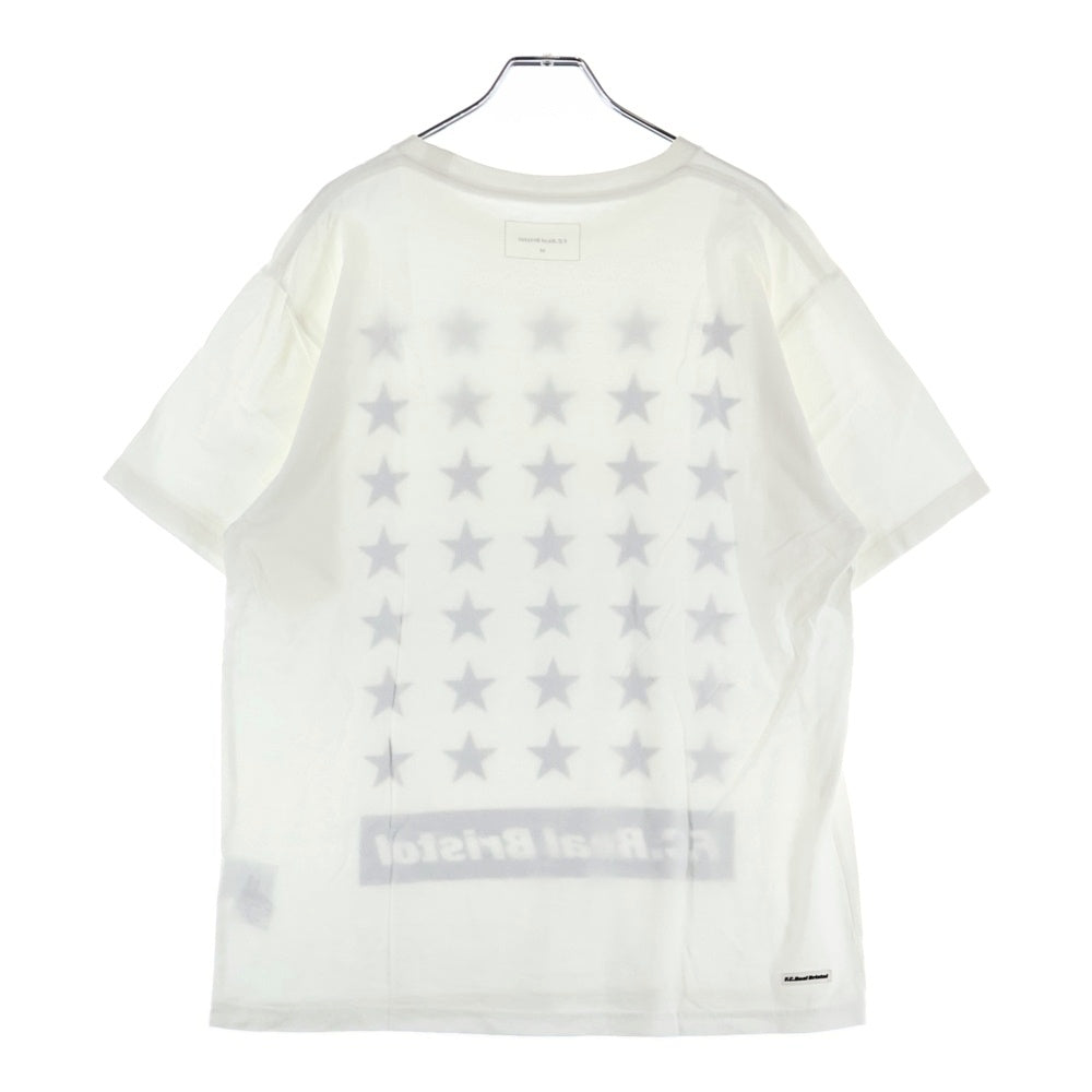 F.C.R.B./F.C.Real Bristol/FCRB(エフシーアールビー/エフシーレアルブリストル) STAR PRINT TEE スタープリントTシャツ 半袖クルーネックカットソー ホワイト FCRB-160030
