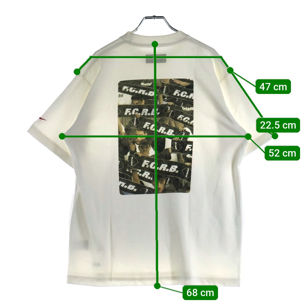 F.C.R.B./F.C.Real Bristol/FCRB(エフシーアールビー/エフシーレアルブリストル) ×NIKE ナイキ バックイラストプリントTシャツ 半袖クルーネックカットソー ホワイト