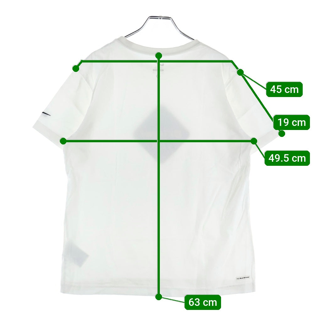 F.C.R.B./F.C.Real Bristol/FCRB(エフシーアールビー/エフシーレアルブリストル) ×NIKE ナイキ カモ柄 フロントロゴプリントTシャツ 半袖クルーネックカットソー ホワイト 640479-100