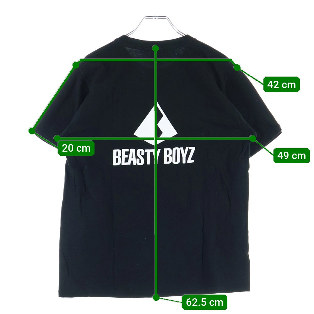 F.C.R.B./F.C.Real Bristol/FCRB(エフシーアールビー/エフシーレアルブリストル) ×BEASTY BOYZ GYM TEE ビースティーボーイズ 両面プリントTシャツ 半袖クルーネックカットソー ブラック BB1620-TS02