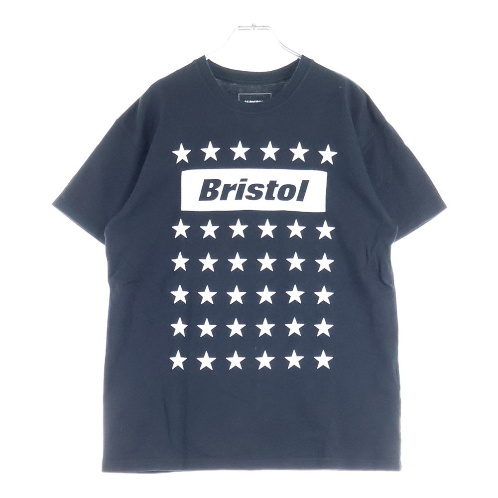 F.C.R.B./F.C.Real Bristol/FCRB(エフシーアールビー/エフシーレアルブリストル) 16AW 36 STAR TEE 36スター フロントロゴプリントTシャツ 半袖クルーネックカットソー ブラック FCRB-167059