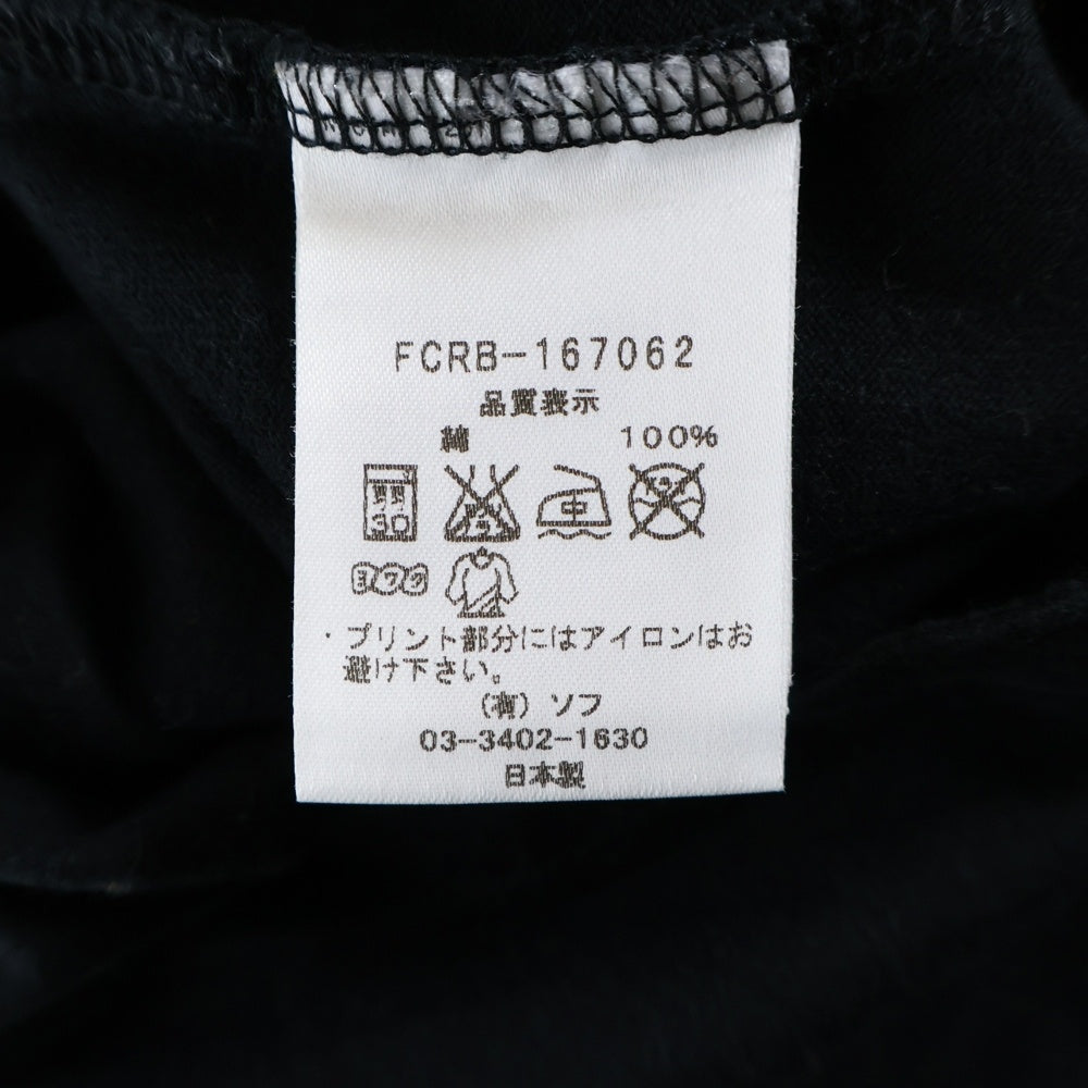 F.C.R.B./F.C.Real Bristol/FCRB(エフシーアールビー/エフシーレアルブリストル) 16SS STENCIL EMBLEM TEE ステンシル エンブレムロゴTシャツ 半袖クルーネックカットソー ブラック FCRB-167062