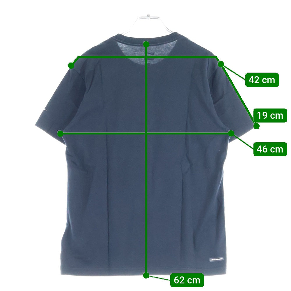 F.C.R.B./F.C.Real Bristol/FCRB(エフシーアールビー/エフシーレアルブリストル) カモ柄 フロントロゴプリントTシャツ 半袖クルーネックカットソー ブラック 640479-010