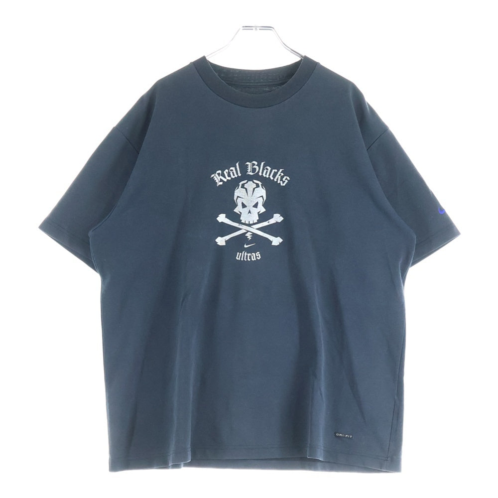 F.C.R.B./F.C.Real Bristol/FCRB(エフシーアールビー/エフシーレアルブリストル) ×NIKE 04AW REAL BLACKS ULTRAS TEE ナイキ フロントスカルプリント半袖Tシャツ