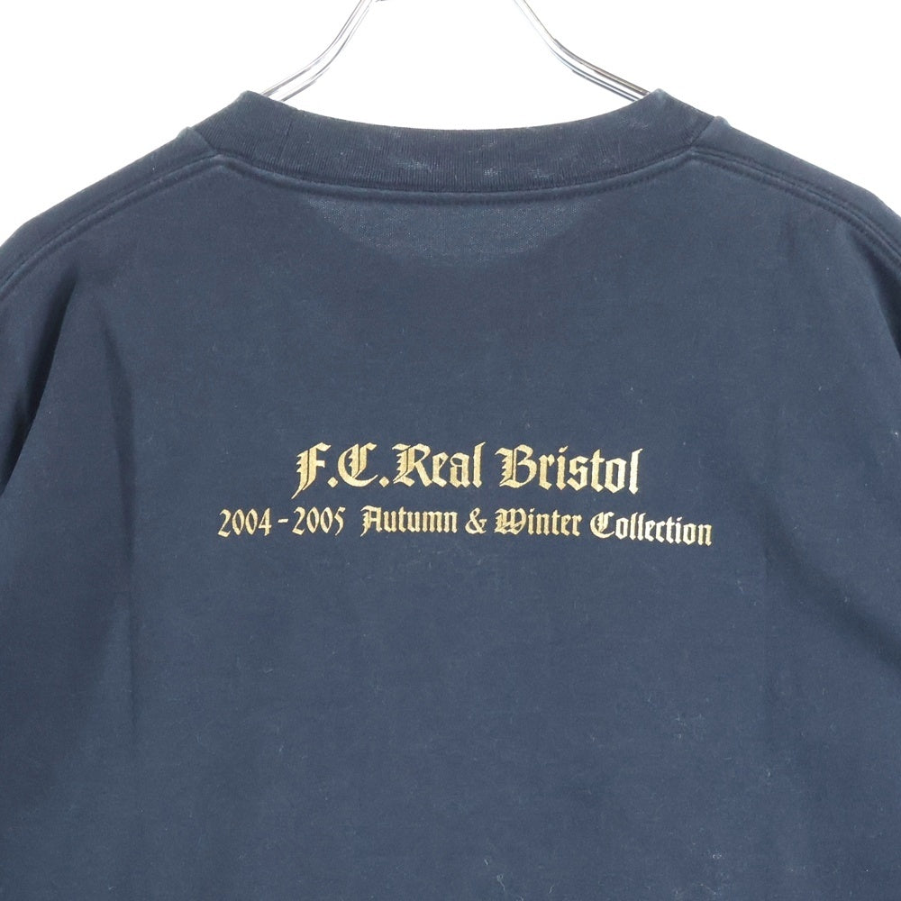 F.C.R.B./F.C.Real Bristol/FCRB(エフシーアールビー/エフシーレアルブリストル) ×NIKE 04AW REAL BLACKS ULTRAS TEE ナイキ フロントスカルプリント半袖Tシャツ
