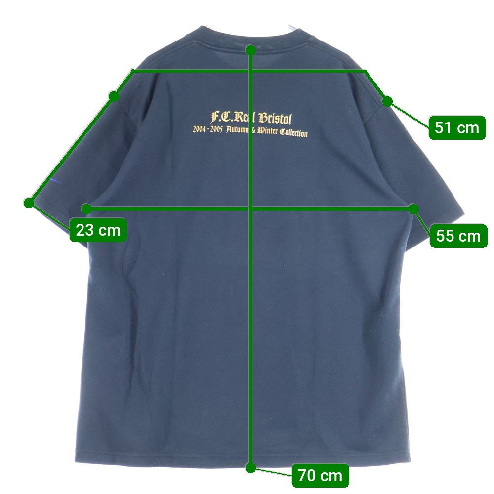 F.C.R.B./F.C.Real Bristol/FCRB(エフシーアールビー/エフシーレアルブリストル) ×NIKE 04AW REAL BLACKS ULTRAS TEE ナイキ フロントスカルプリント半袖Tシャツ