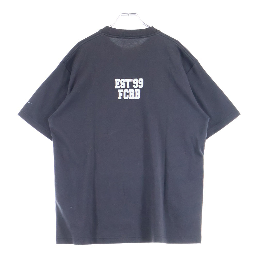 F.C.R.B./F.C.Real Bristol/FCRB(エフシーアールビー/エフシーレアルブリストル) ×NIKE ナイキ フロント胸スターロゴプリントTシャツ 半袖クルーネックカットソー ブラック