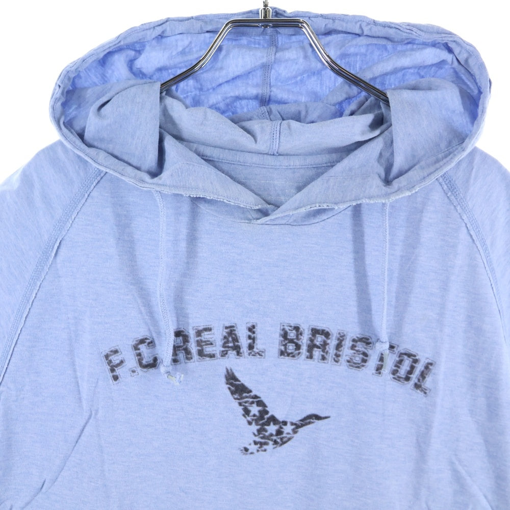 F.C.R.B./F.C.Real Bristol/FCRB(エフシーアールビー/エフシーレアルブリストル) カレッジロゴ ノースリーブ フーデッドカットソー Tシャツ ブルー 197165