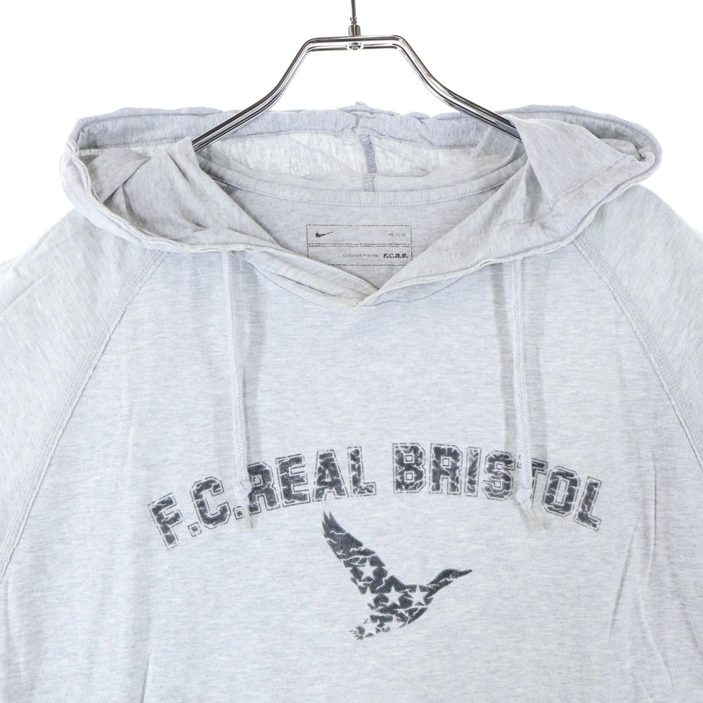 F.C.R.B./F.C.Real Bristol/FCRB(エフシーアールビー/エフシーレアルブリストル) カレッジロゴ ノースリーブ フーデッドカットソー Tシャツ グレー 197165