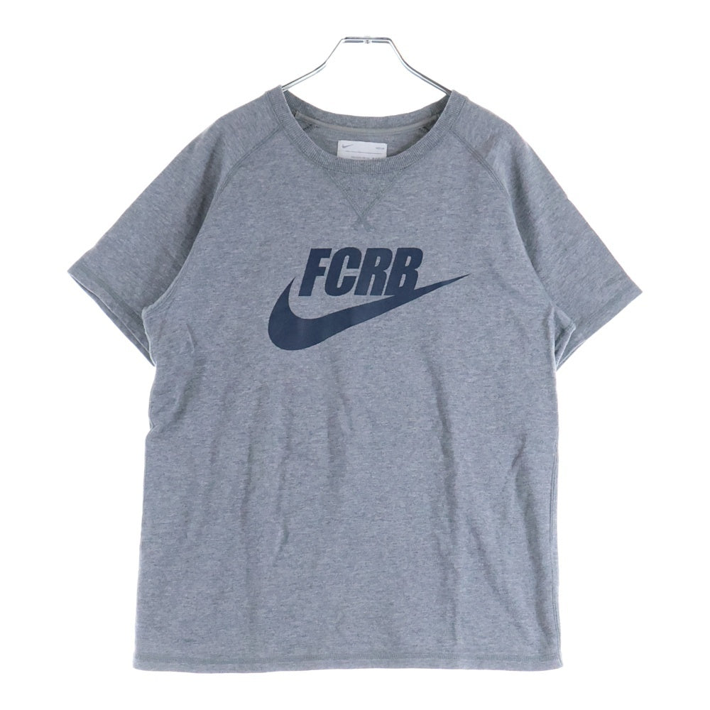 F.C.R.B./F.C.Real Bristol/FCRB(エフシーアールビー/エフシーレアルブリストル) ×NIKE ナイキ ロゴプリント 半袖カットソー ラグランTシャツ グレー 396331-091