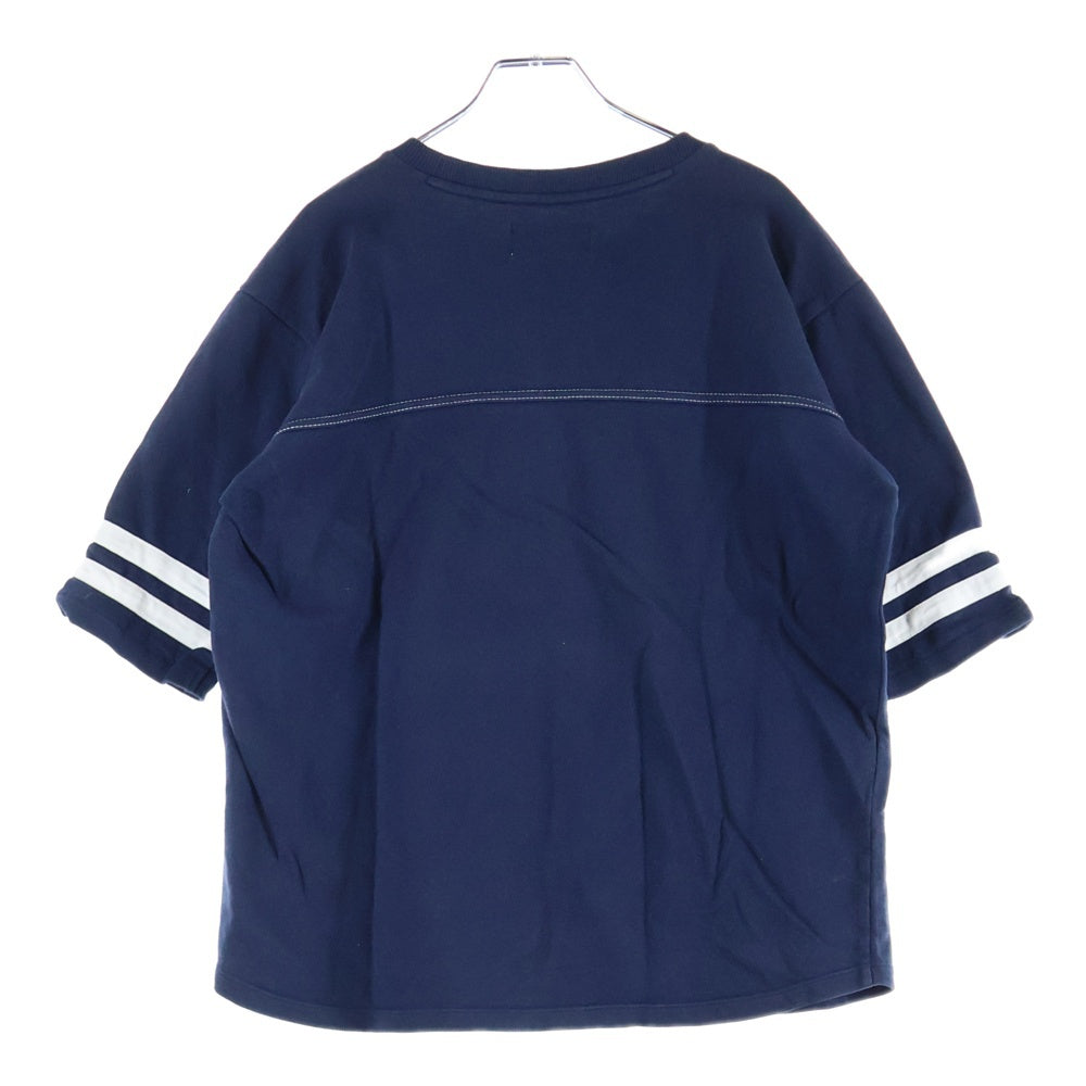 F.C.R.B./F.C.Real Bristol/FCRB(エフシーアールビー/エフシーレアルブリストル) カレッジロゴプリント 半袖スウェットトレーナー ネイビー 319027