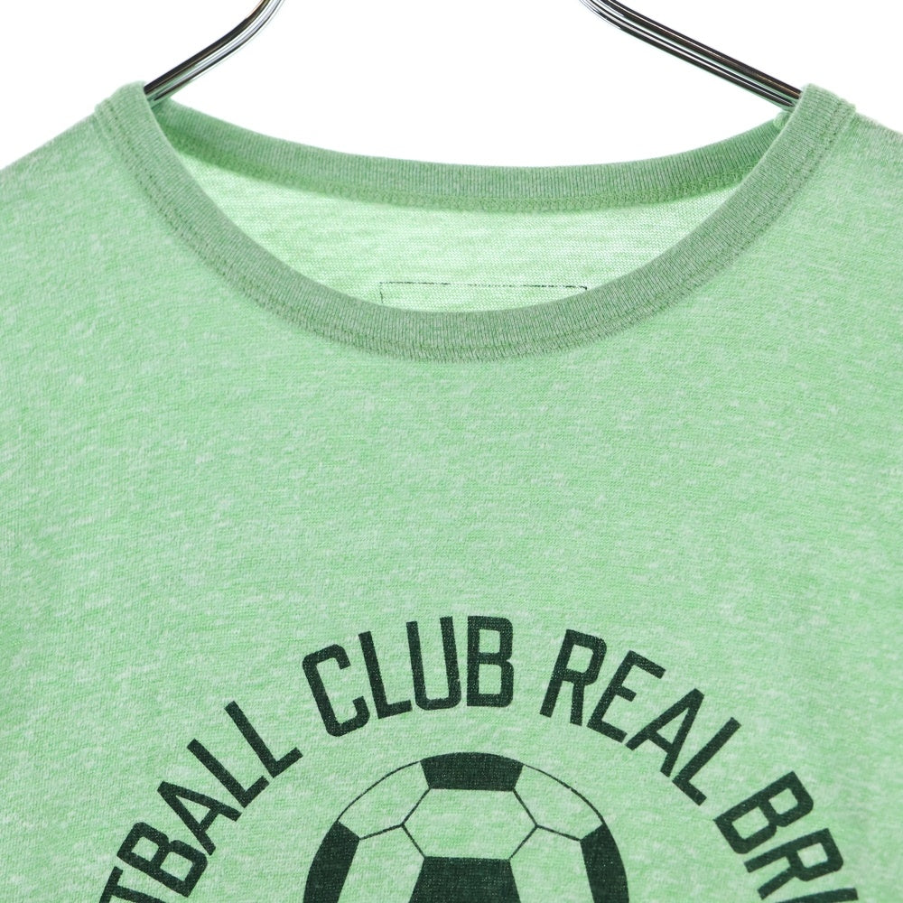 F.C.R.B./F.C.Real Bristol/FCRB(エフシーアールビー/エフシーレアルブリストル) フットボールプリント 半袖カットソー クルーネック プリントTシャツ グリーン FCRB-130014